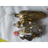 Ёлочные игрушки СССР под реставрацию.