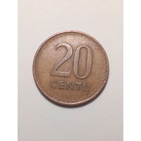 20 центов Литва 1991 год.