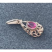 Серьга золотая с рубином 583 проба 1,9 гр с рубля
