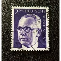 Марка Германия 1970 год Густав Хайнеман