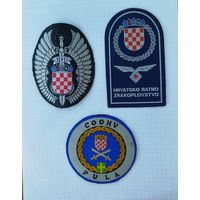Хорватия. Нашивки ВВС и армии, 3шт.
