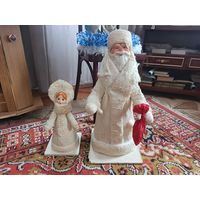 Дед Мороз и Снегурочка из СССР. Вата. С 1 рубля!