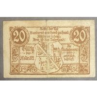 Нотгельды Австрия Бласон 20 геллеров 1921 год.