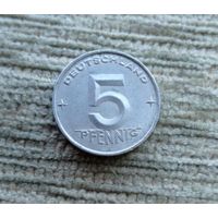 Werty71 Германия  ГДР 5 пфеннигов 1952 А
