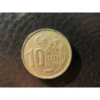 Турция. 10 000 лир.1997. С 20 копеек. Распродажа коллекции. Смотрите другие лоты.