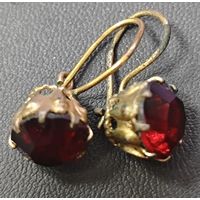 Серьги с камнями. Клеймо МК9. СССР