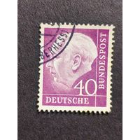 Германия 1954. Профессор, доктор Теодор Хойс (1884-1963), 1-й президент Германии