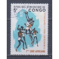 [1401] Конго 1965. Спорт.Баскетбол. Гашеная марка.