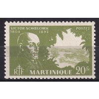 40.FrK. Франция. Колонии. Мартиника. Виктор Шельхер. 1945 г. 20 Fr. Mi.#225.