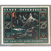 Нотгельд 25 пфеннигов 1921 год. Остерфельд. Веймарская республика