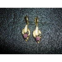 Серьги Лягушка На Листе Старая Европа