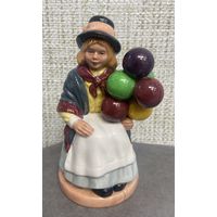 Декоративная статуэтка Девушки с воздушным шарами Royal Doulton Англия 1981 год. Высота 17 см