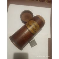 Старинный деревянный,Тубус, футляр, короб. Европа. Точно не знаю что это.