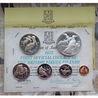 Британские Виргинские острова набор монет 1, 5, 10, 25, 50 центов, 1 доллар 1973 года. Proof. Предложи свою цену или обмен!
