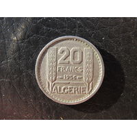 Алжир 20 франков, 1956. С 20 копеек. Распродажа коллекции. Смотрите другие лоты.
