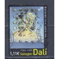 [2320] Франция 2004. Культура.Искусство.Живопись. Сальвадор Дали. Одиночный выпуск.Гашеная марка.