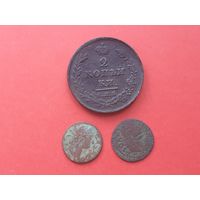 2 копейки 1811 и 2 шт боратинки