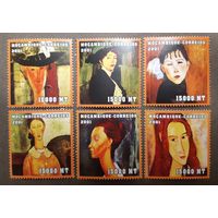Мозамбик. 2001 год. Живопись. Амадео Модильяни (6 марок)