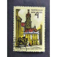 1972 СССР. Историческая архитектура Украины. Рыночная площадь и Староместская ратуша, Львов
