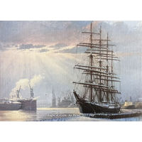 Открытка "Барк "Седов" на Неве, 2015 г." 6