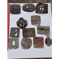 Женские пряжки конец 19 го,начало 20 века.Бронза,латунь.Одним лотом.
