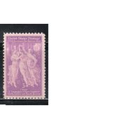 США-1940, (Мих.491), **  , Три грации, Живопись, Боттичелли (одиночка)