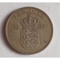 Дания 2 кроны 1947 год