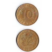 10 пфеннигов Германия 1976 года(D)