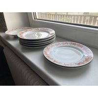 Новогодняя распродажа ! Набор тарелок MADE IN D.P.R.K. БУ (8шт одним лотом)