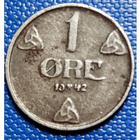 Норвегия 1 эре 1942 г.