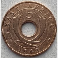 Британская Восточная Африка 5 центов 1942 г.