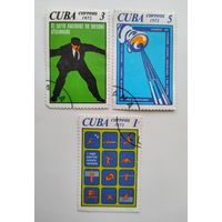 Куба 1972 Спорт. Спортивные события года. 3 марки.