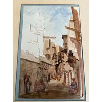 Константин Егорович Маковский (1839–1915)  Редкая двусторонняя акварель на бумаге XIX век