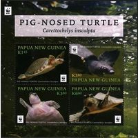 2016 Папуа-Новая Гвинея 2167-2170/B WWF, Черепахи с носом, похожим на свиной, 11,00 евро
