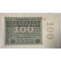 Банкнота 100 миллионов марок 1923 год. Веймарская республика. С рубля без МЦ.