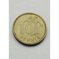 10 пенни 1965 года Финляндия, отличная, в родной патине, не частая!
