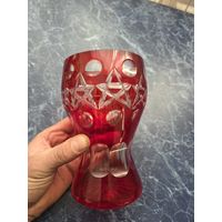 Винтажная ваза, цветное стекло.