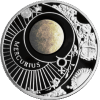 Торги. Серебро. Меркурий . 10 рублей , Solar System . Сонечная сістэма , Солнечная Система , Меркурий ,  2012 год .