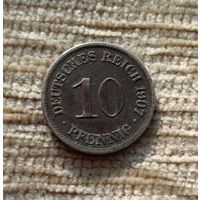 Werty71 Германия 10 пфеннигов 1907 А