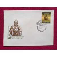 Конверт. Литва. 650 лет Гедиминас ( Гедимин ) 1991 г. Чистый.