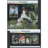 Сьерра-Леоне 2017  Живопись  ИСКУССТВО КАРТИНЫ  к/б+бл MNH