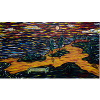 Где-то у моря , акрил, 2007, Котов Олег