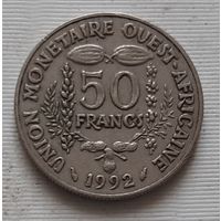 50 франков 1992 г. Западная Африка