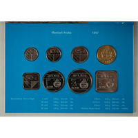 Аруба годовой набор 5+10+25+50 центов 1+2,5 гульдена + жетон 1997 год, UNC.