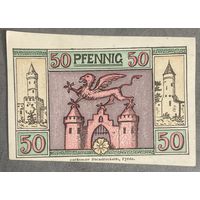 Нодгельд 50 пфеннигов 1921 год. Пириц. Веймарская республика