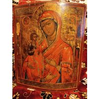 Икона "Матерь Божья Троеручица" с предстоящими, 19 век