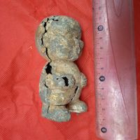 Игрушка старинная алюминий в реставрацию.