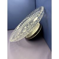 Фруктовница,Блюдо хрусталь,мельхиор. СССР