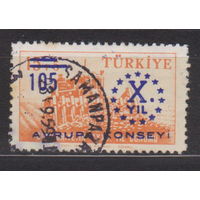 Архитектура 10-я годовщина Совета Европы Турция 1959 год лот 13 С НАДПЕЧАТКОЙ ПОЛНАЯ СЕРИЯ