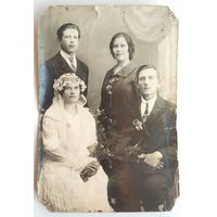 Свадебное фото. 1929 г. Зап.Беларусь. 9х13 см.